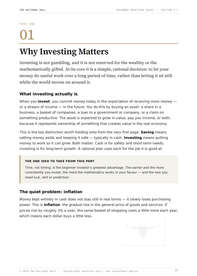 Inside the Rational Bull Investing Guide: Part One, Why Investing Matters.